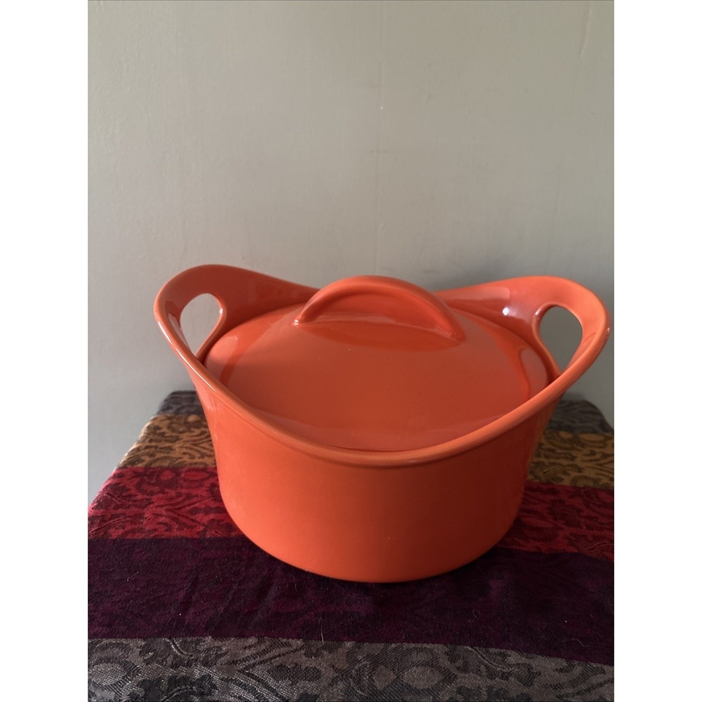 Rachel Ray Orange Stoneware 2.75 qt Covered Casserole